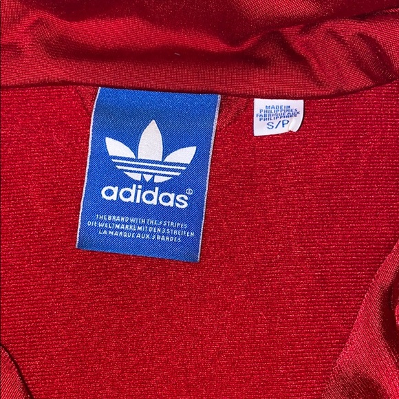 Red adidas track jacket - Picture 4 of 4